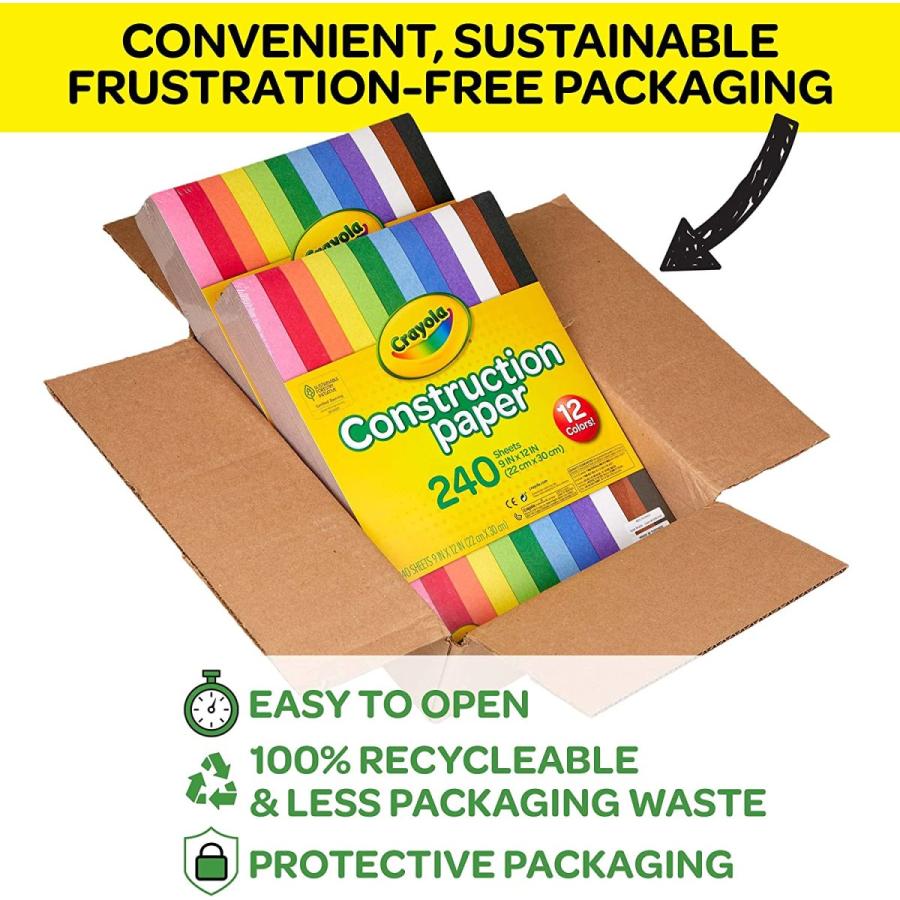 クレヨラ アメリカ 海外輸入 99-0013 Crayola Construction Paper Bulk Pack (480 Sheets) ? 10 Assort_7