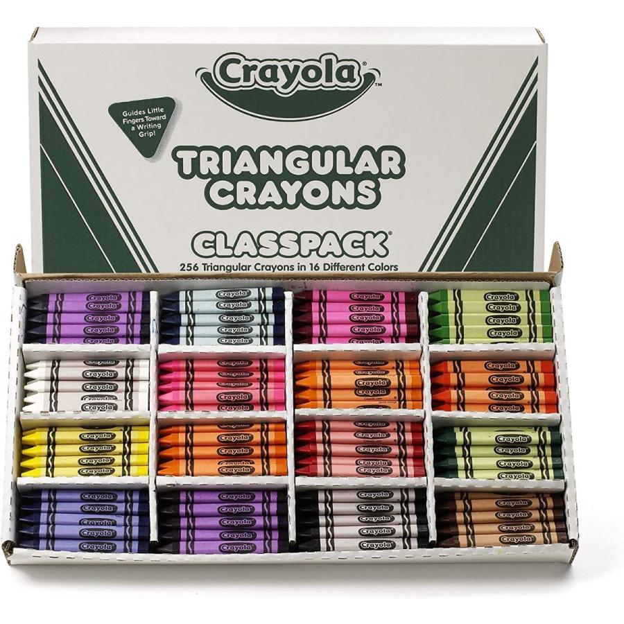 クレヨラ アメリカ 海外輸入 52 8039 Crayola Triangular Crayon Classpack (256ct), 16 Assorted Toddleの画像