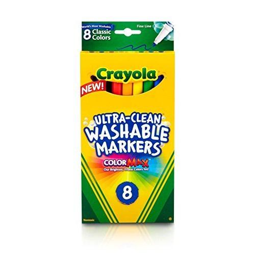 クレヨラ アメリカ 海外輸入 433233 Crayola Ultra-Clean Washable Markers, Color Max, Fine Line Class
