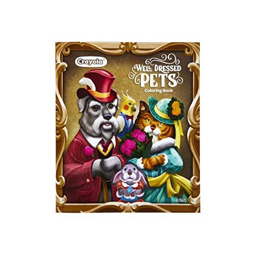 クレヨラ アメリカ 海外輸入 CY04-0981 Crayola Animal Coloring Book, Well Dressed Pets, Teen \u0026 Adult