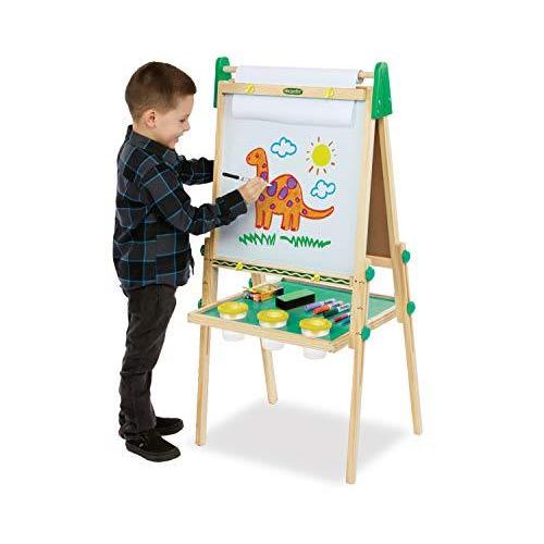 クレヨラ アメリカ 海外輸入 04-0984 Crayola Wooden Art Easel for Kids, 2-in-1 Dry Erase Board \u0026 Cha
