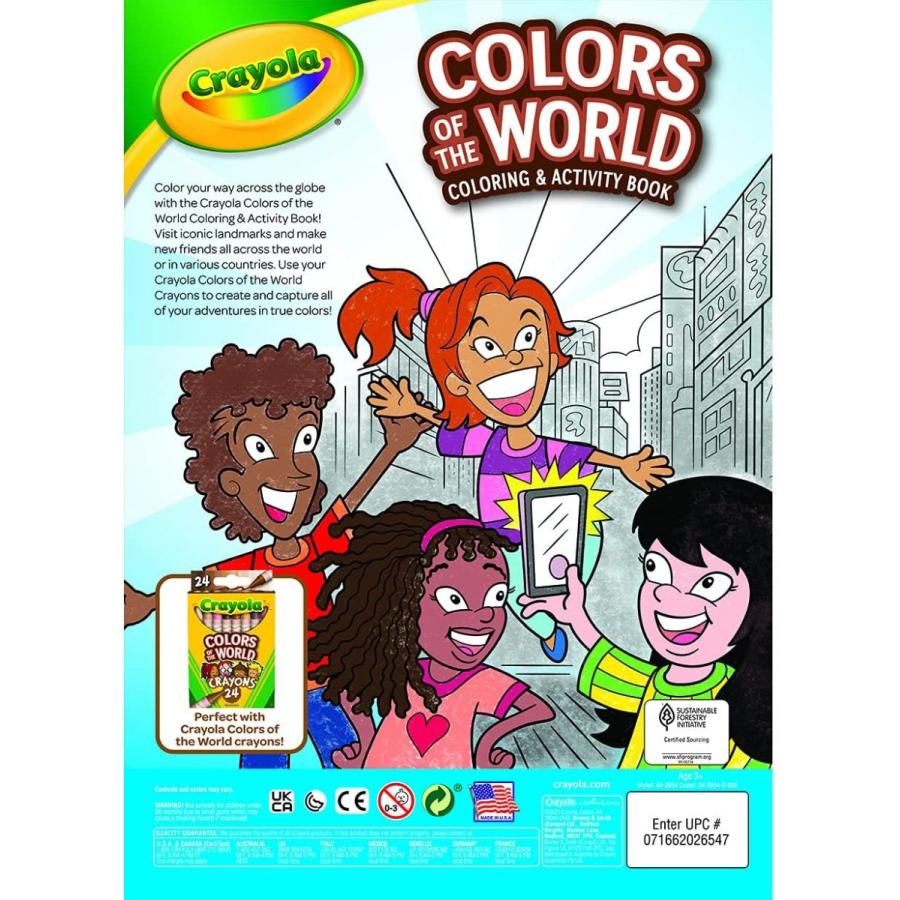 クレヨラ アメリカ 海外輸入 666960 Crayola Colors of the World Coloring Book, Gift for Kids, 96 Pagの画像
