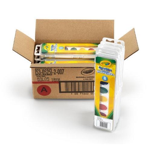 クレヨラ アメリカ 海外輸入 53-0525-1 Crayola 8 Pan Set Washable Watercolors，12 Pack， Kids Indoor A