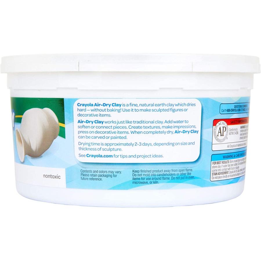 クレヨラ アメリカ 海外輸入 575050 Crayola Air Dry Clay 2.5 Lb Bucket， White_6