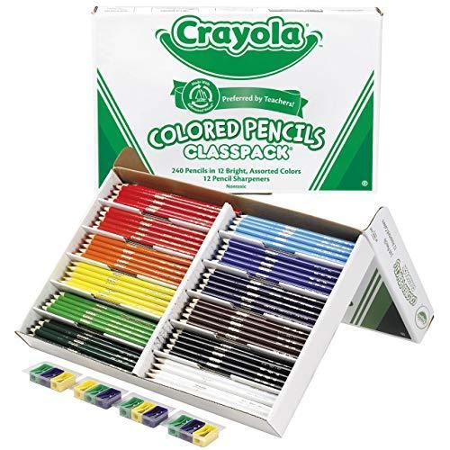 超歓迎された Colored Crayola 68-8024 海外輸入 アメリカ クレヨラ Pencils, 12 Supplies, Classroom Classpack, Bulk 知育玩具