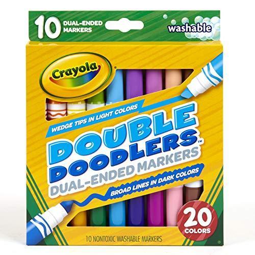 クレヨラ アメリカ 海外輸入 58-8310 Crayola Dual-Tip Washable Markers, Broad Line \u0026 Chisel Tip, 10