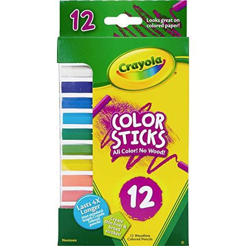 クレヨラ 亜米利加 外国でインポート 68-2312 Crayola Color Sticks (12 Count), Woodless Colored Pencils Set f 知育玩具-おもちゃ-ゲーム、おもちゃ