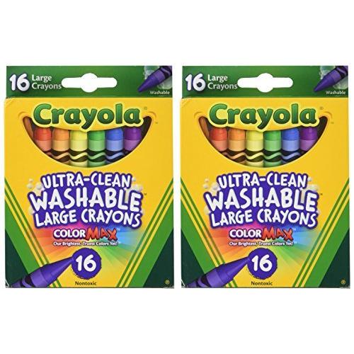 クレヨラ アメリカ 海外輸入 52-3281 Crayola Large Washable Crayons 16 Pack - 2 Packs
