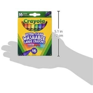 クレヨラ アメリカ 海外輸入 52-3281 Crayola Large Washable Crayons 16 Pack - 2 Packs_1