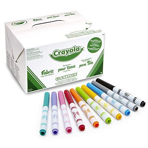 クレヨラ アメリカ 海外輸入 588215 Crayola Fabric Marker Classpack， Ten Assorted Colors， 80/Box