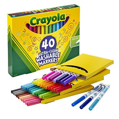 クレヨラ アメリカ 海外輸入 587861 Crayola Ultra Clean Fine Line Washable Markers (40ct)， Colored M