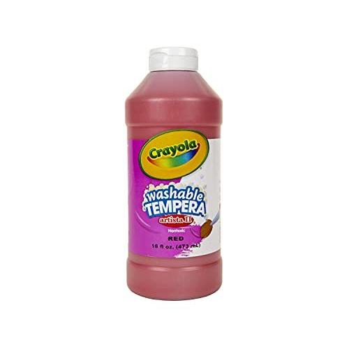 クレヨラ 亜米利加 外国でインポート 54-3115-038 Crayola Artista II Washable Tempera Paint 16薬局衡オンス Red, Pint ゲーム、おもちゃ-知育玩具
