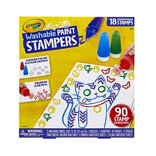クレヨラ アメリカ 海外輸入 541077 Crayola Washable Paint Stampers， Kids Paint Set， Gift for Boys &