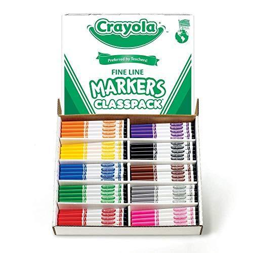 クレヨラ アメリカ 海外輸入 Crayola Non-Washable Classpack Markers， Fine Point， Ten Assorted Colors