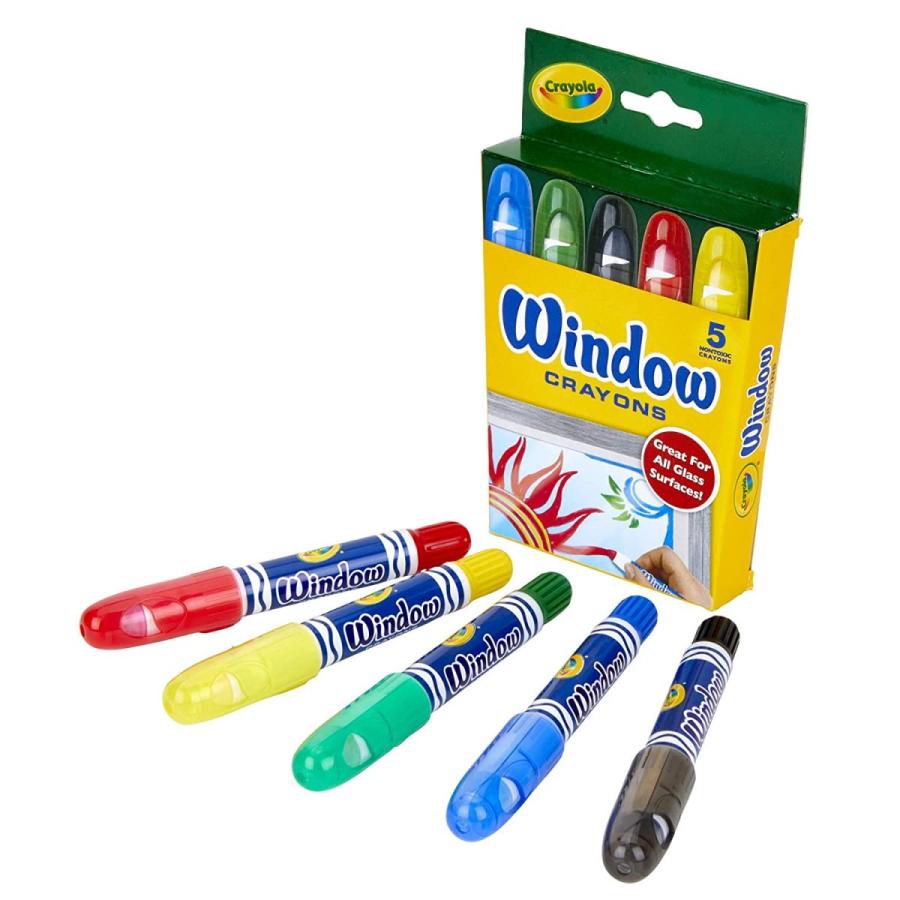 クレヨラ アメリカ 海外輸入 52 9765 Crayola Washable Window Crayons, Assorted 5 countの画像