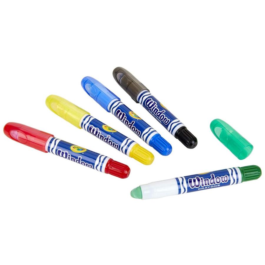 クレヨラ アメリカ 海外輸入 52 9765 Crayola Washable Window Crayons, Assorted 5 countの画像
