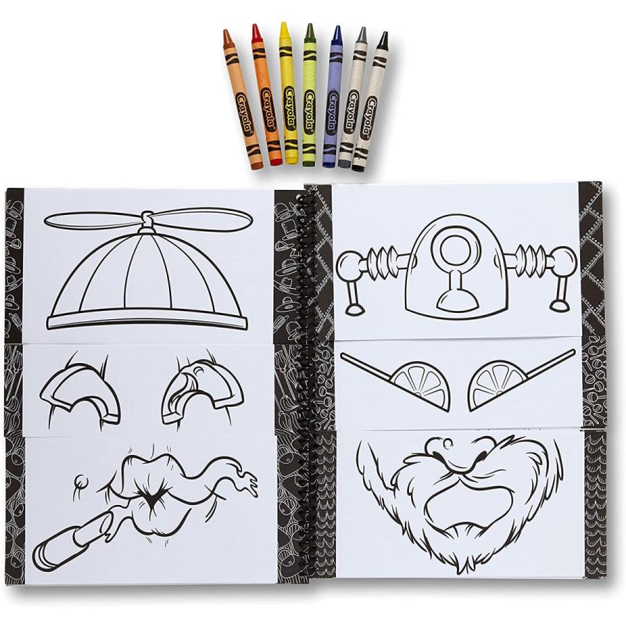 クレヨラ アメリカ 海外輸入 95-0293 Crayola Funny Faces Coloring Book， Crazy Costumes， Gift for Kid_2