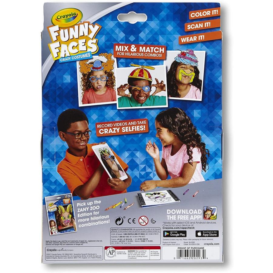 クレヨラ アメリカ 海外輸入 95-0293 Crayola Funny Faces Coloring Book， Crazy Costumes， Gift for Kid_3