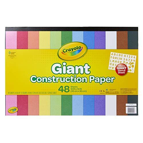セール中新品 クレヨラ アメリカ 海外輸入 99-0055 Crayola Giant Construction Paper Pad 18X12-48 Sheets W/Stenci