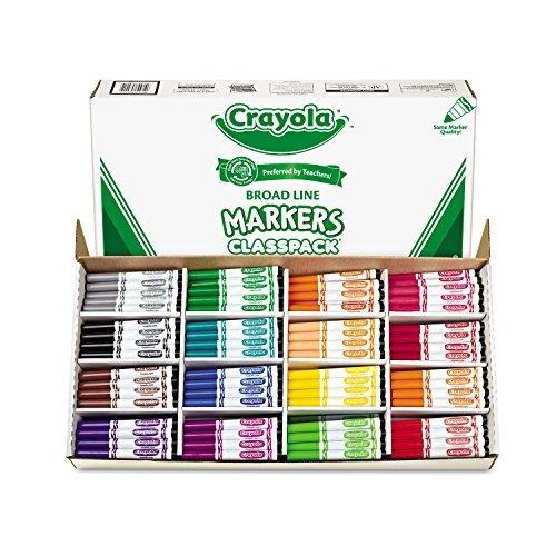 クレヨラ アメリカ 海外輸入 Crayola 588201 Crayola 588201 Non-Washable Classpack Markers， Broad Poi