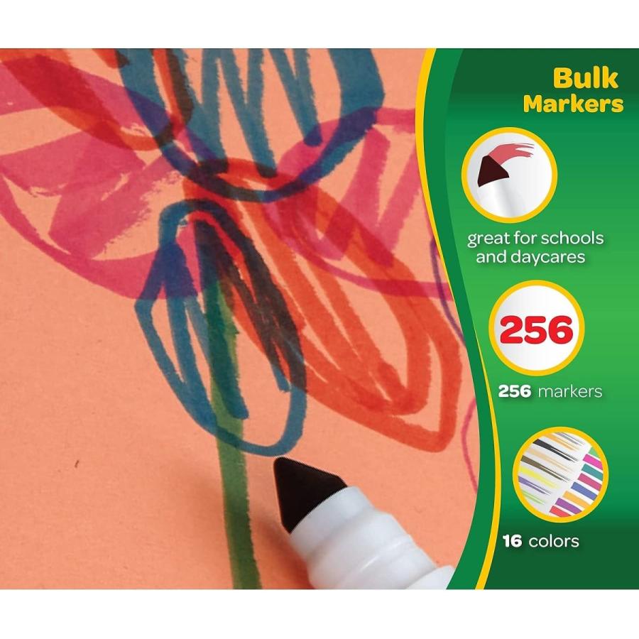 クレヨラ アメリカ 海外輸入 Crayola 588201 Crayola 588201 Non-Washable Classpack Markers， Broad Poi_5