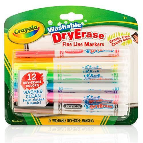 クレヨラ アメリカ 海外輸入 98-5912 Crayola Washable Dry-Erase Fine Line Markers， 12 Classic Colors