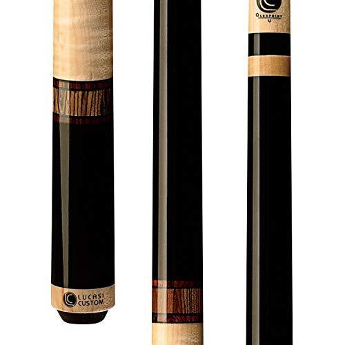 海外輸入品 ビリヤード LZC12 LUCASI Custom Mystic Black and Curly Maple Pool Cue with Cocobola and Sn