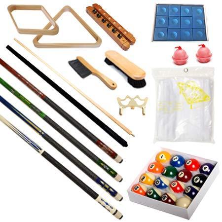 海外輸入品 ビリヤード Pool Table - Premium Billiard 32 Pieces Accessory Kit - Pool Cue Sticks Bridge