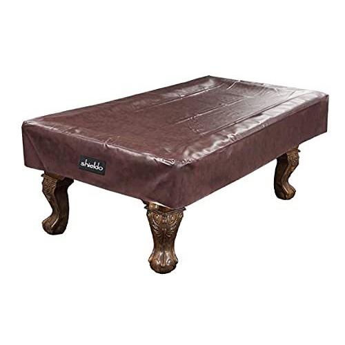 海外輸入品 ビリヤード 7FT/Brown Shieldo Heavy Duty Leatherette Billiard Pool Table Cover,Waterproof& pd