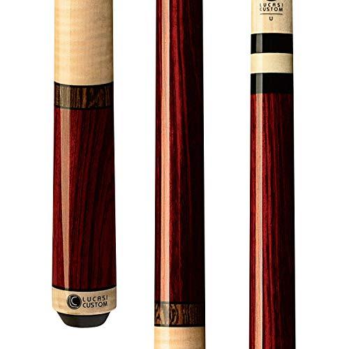 海外輸入品 ビリヤード LZC11 LUCASI Custom Rengas and Curly Maple Pool Cue with Bocote Banded Rings，
