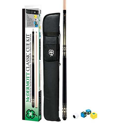 海外輸入品 ビリヤード McDermott Classic Pool Cue Kit (Dark Gray， 20oz)