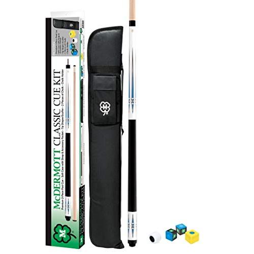 海外輸入品 ビリヤード McDermott Classic Pool Cue Kit White 19oz