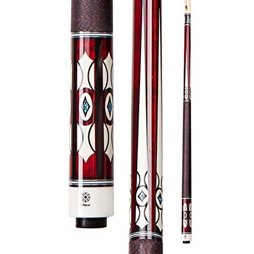 外国でインポート品 ビリヤード COLLAPSAR-CH01RD-21 Collapsar CH01 Pool Cue with Soft Case,Burgundy Curly Mapl