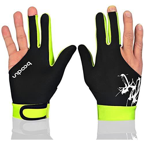 海外輸入品 ビリヤード M050912 Mumian Man Woman Elastic 3 Fingers Show Gloves for Billiard Shooters C