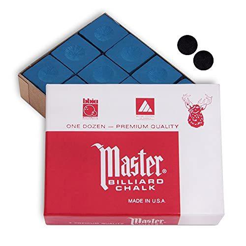 海外輸入品 ビリヤード Master Chalk Master Billiard Pool Cue Chalk Premium Quality - 1 Dozen - Made i