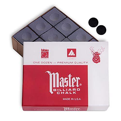 海外輸入品 ビリヤード Master Billiard Pool Cue Chalk Premium Quality - 1 Dozen - Made in The USA + 2
