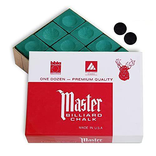 海外輸入品 ビリヤード Master Chalk Billiard Pool Cue Chalk Premium Quality - 1 Dozen - Made in The U
