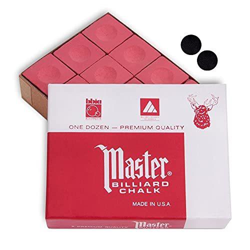 海外輸入品 ビリヤード Master Chalk Billiard Pool Cue Chalk Premium Quality - 1 Dozen - Made in The U