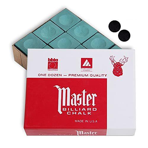 海外輸入品 ビリヤード Master Chalk Billiard Pool Cue Chalk Premium Quality - 1 Dozen - Made in The U