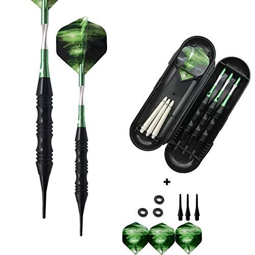 海外輸入品 ダーツ Professional Exquisite 20 Gram Soft Tip Darts Carrying Hard Suitcase | 3 Black Coate
