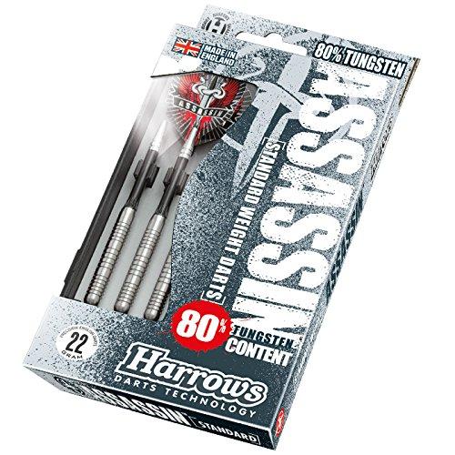 海外輸入品 ダーツ BD6162551 Harrows Men's Assassin Tungsten Darts, Silver, 25g
