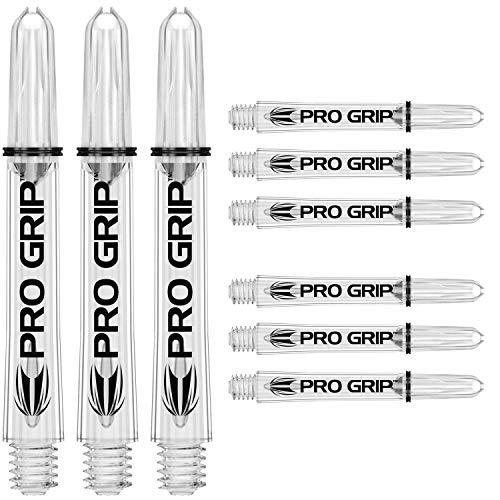海外輸入品 ダーツ シャフト 110872 Target Darts Pro Grip Shafts ? Set of 9 | Clear, Intermediate-
