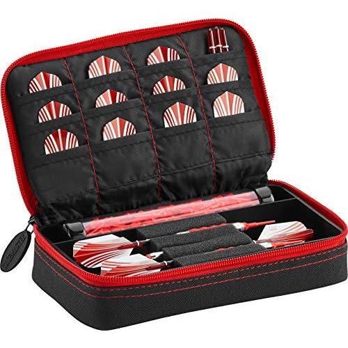 海外輸入品 ダーツ Casemaster by GLD Products Plazma Dart Case Black with Ruby Zipper, Ruby Trim