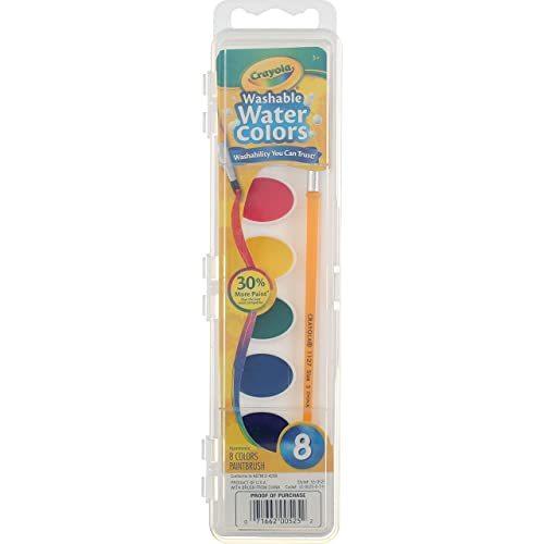 クレヨラ アメリカ 海外輸入 388726 Crayola Washable Watercolor Paints， 8 Primary Colors (Pack of 4)