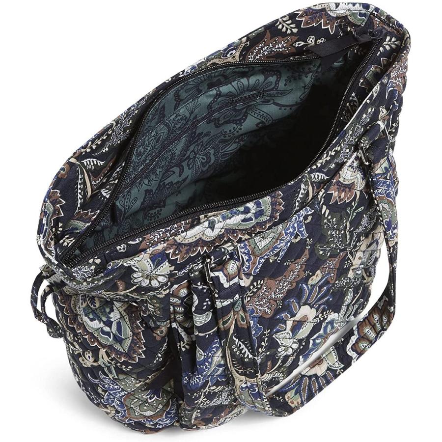 ヴェラブラッドリー レディース サッチェル ハンドバッグ コットン Vera Bradley Java Navy Camo 約30×28｜maniacs-shop｜03