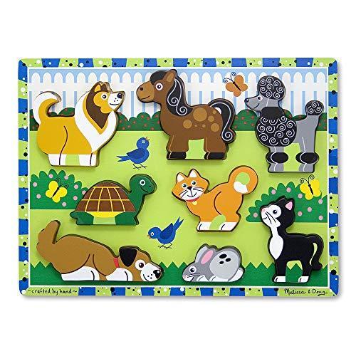 メリッサ&ダグ おもちゃ 知育玩具 MND3724 Melissa & Doug Pets Wooden Chunky Puzzle (8 pcs)， Educat