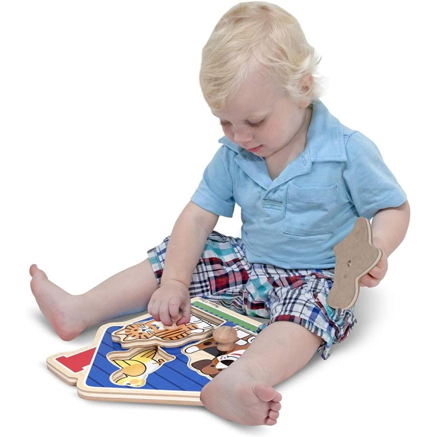 メリッサ&ダグ おもちゃ 知育玩具 MND2055 Melissa & Doug Pets Jumbo Peg Wooden Puzzle; Animal Puzz_1