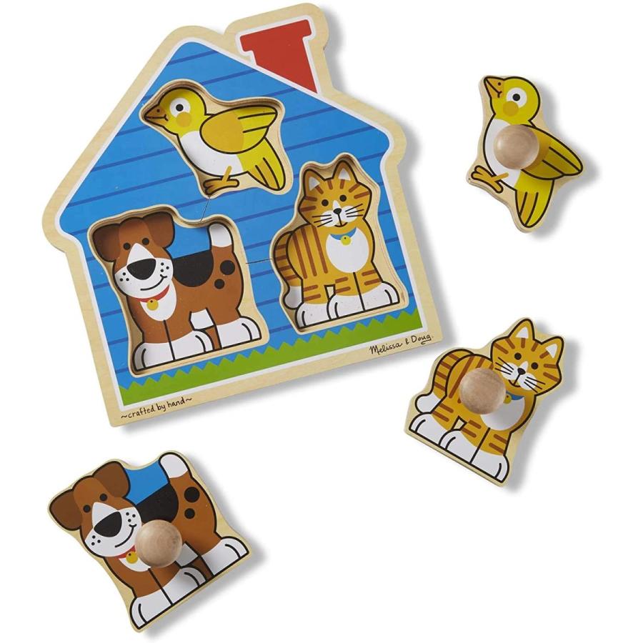 メリッサ&ダグ おもちゃ 知育玩具 MND2055 Melissa & Doug Pets Jumbo Peg Wooden Puzzle; Animal Puzz_3