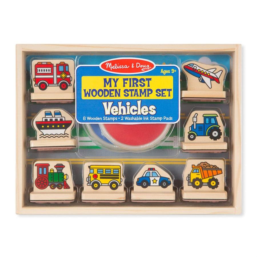 メリッサ&ダグ おもちゃ 知育玩具 2391 Melissa & Doug My First Wooden Stamp Set - Vehicles Kids Ar