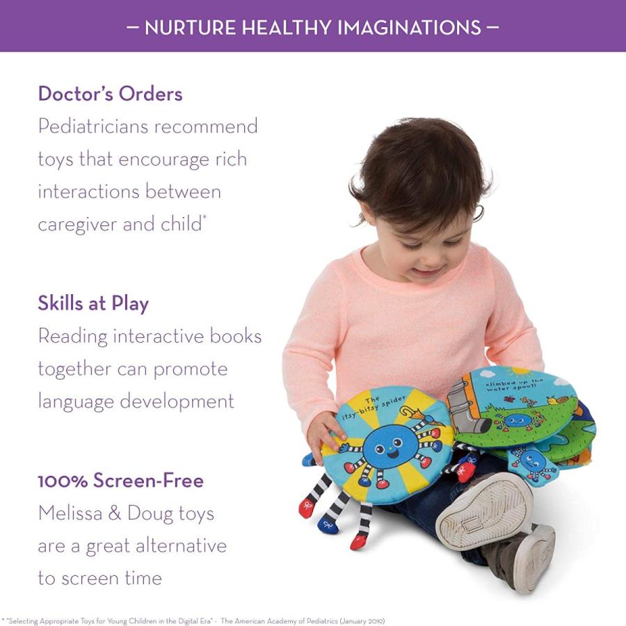 メリッサ&ダグ おもちゃ 知育玩具 9193 Melissa & Doug K's Kids Itsy-Bitsy Spider 8-Page Soft Activ